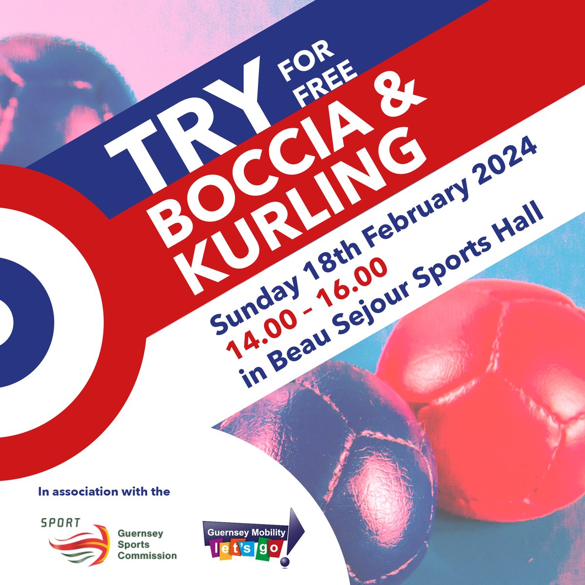 Exciting news! We have joined forces with Guernsey Mobility Let's Go to host a FREE Boccia & Kurling taster session. All ages and abilities welcome. Bring the whole family 😀👇#getinvolved #lovesport