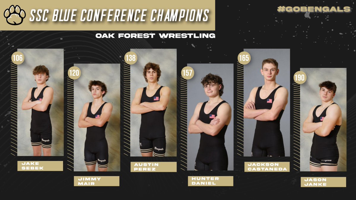 Congratulations to the individuals that won at the SSC Wrestling tournament.  The team moves along to Regionals this Saturday at Oak Forest!!!