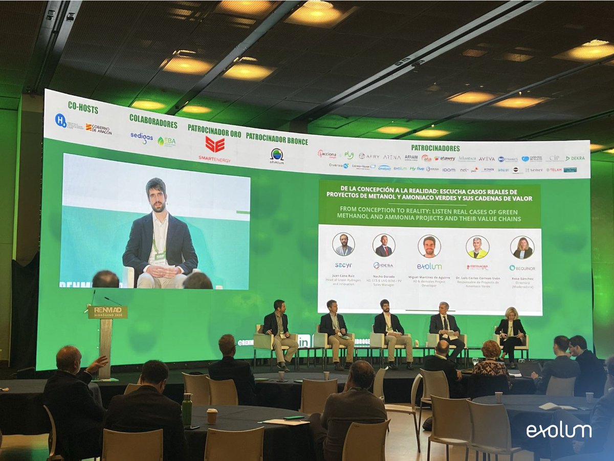 Participamos en Zaragoza en el congreso Renmad H2 organizado por <a href="/AtaInsights/">Ata Insights</a>. Miguel Martínez, Project Manager H2 en Exolum, compartió la relevancia de este nuevo vector en la transición energética y la voluntad de Exolum de jugar un papel esencial en este proceso🌱 #SomosExolum