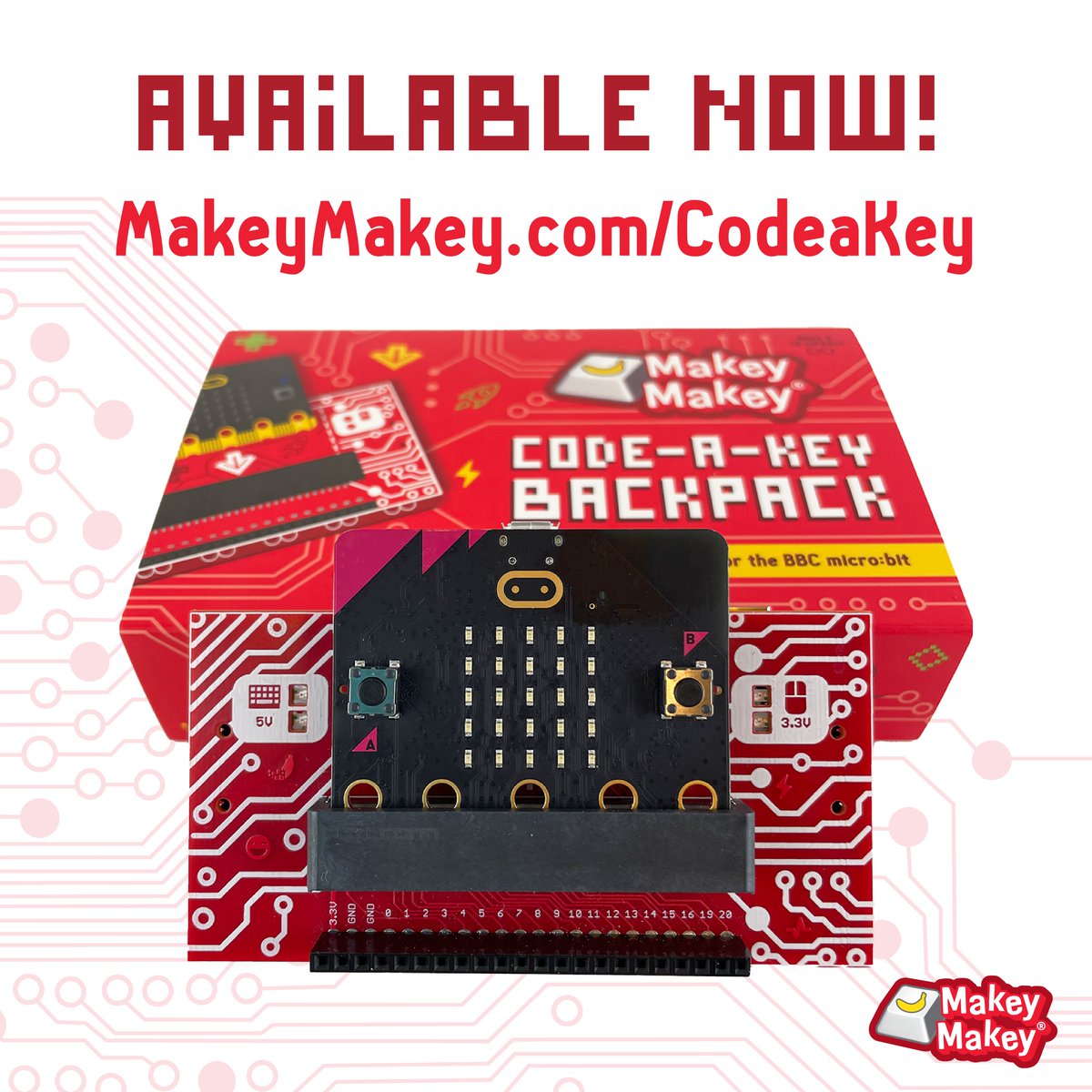 makeymakey's tweet photo. Have you ever wanted to combine #MakeyMakey and
#micro:bit? The Code-a-Key Backpack enables you to do just that! Trigger key presses in your Makey Makey projects with motion, temperature, light, and sound to unlock a new realm of possibilities!
https://t.co/tWXP2Og9py https://t.co/7GlIa94mhQ