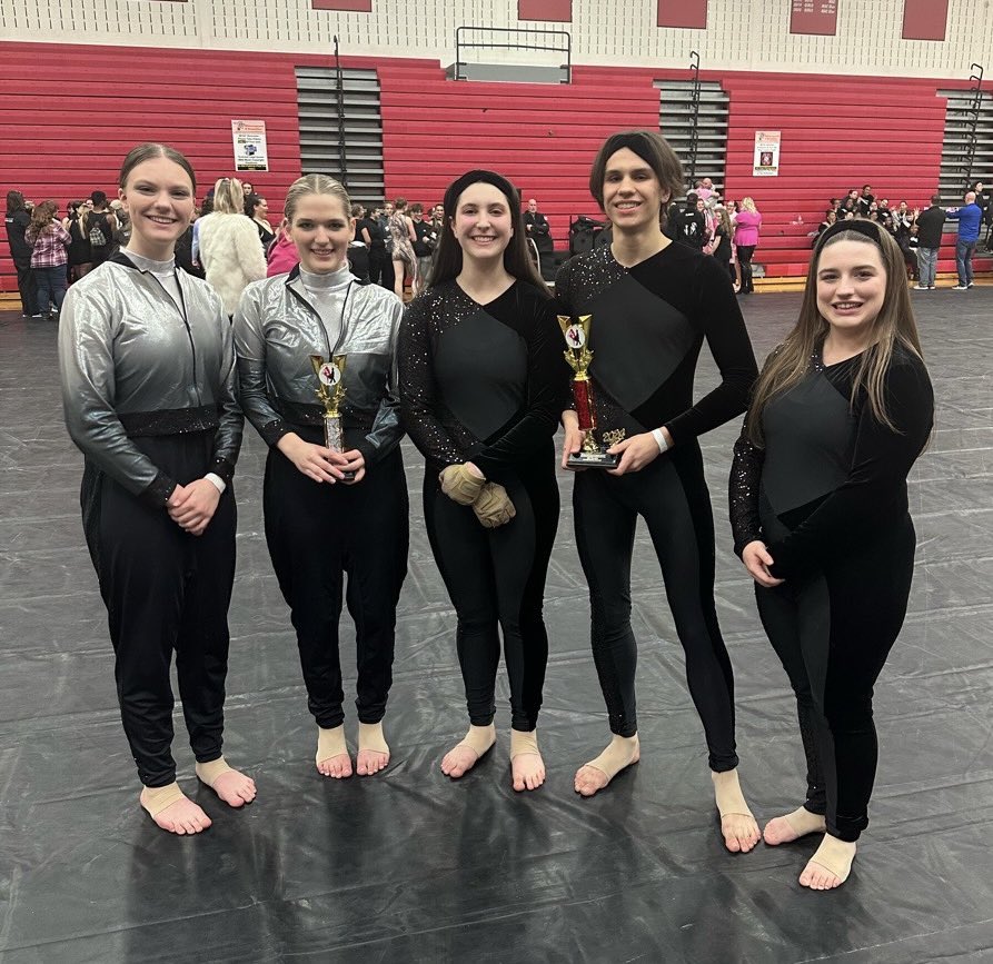 Congratulations to the winter guard teams for an awesome first competition at Chippewa Valley HS yesterday! The JV team took 2nd place and the varsity team took 1st in their respective divisions! Their next competition is on Saturday, February 17 at Milford HS!