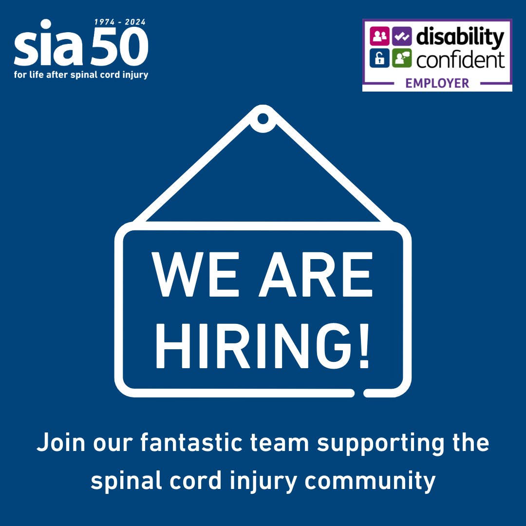 We are #hiring! 💼 Vacancies include: - SCI specialist physiotherapist or occupational therapist - Trusts officer - Community engagement officer Join our fantastic team supporting the UK's #spinalcordinjury community. Details: spinal.co.uk/get-involved/j…