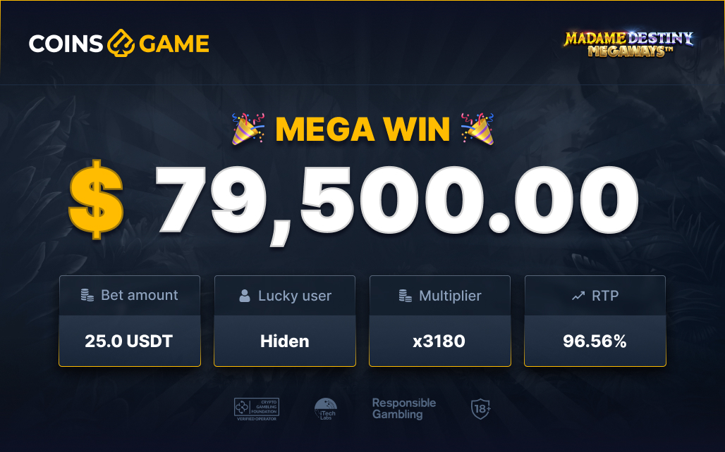 🎉 GIVEAWAY TIME 🎉
Congratulations to our #CoınsGame Champion! 💰

GIVEAWAY: ✅Just RT &amp; Like, and Follow for a chance to win 20 FREE SPINS!

We'll pick 15 lucky winners at random on FEBRUARY 1 and each will receive a 20 free spins