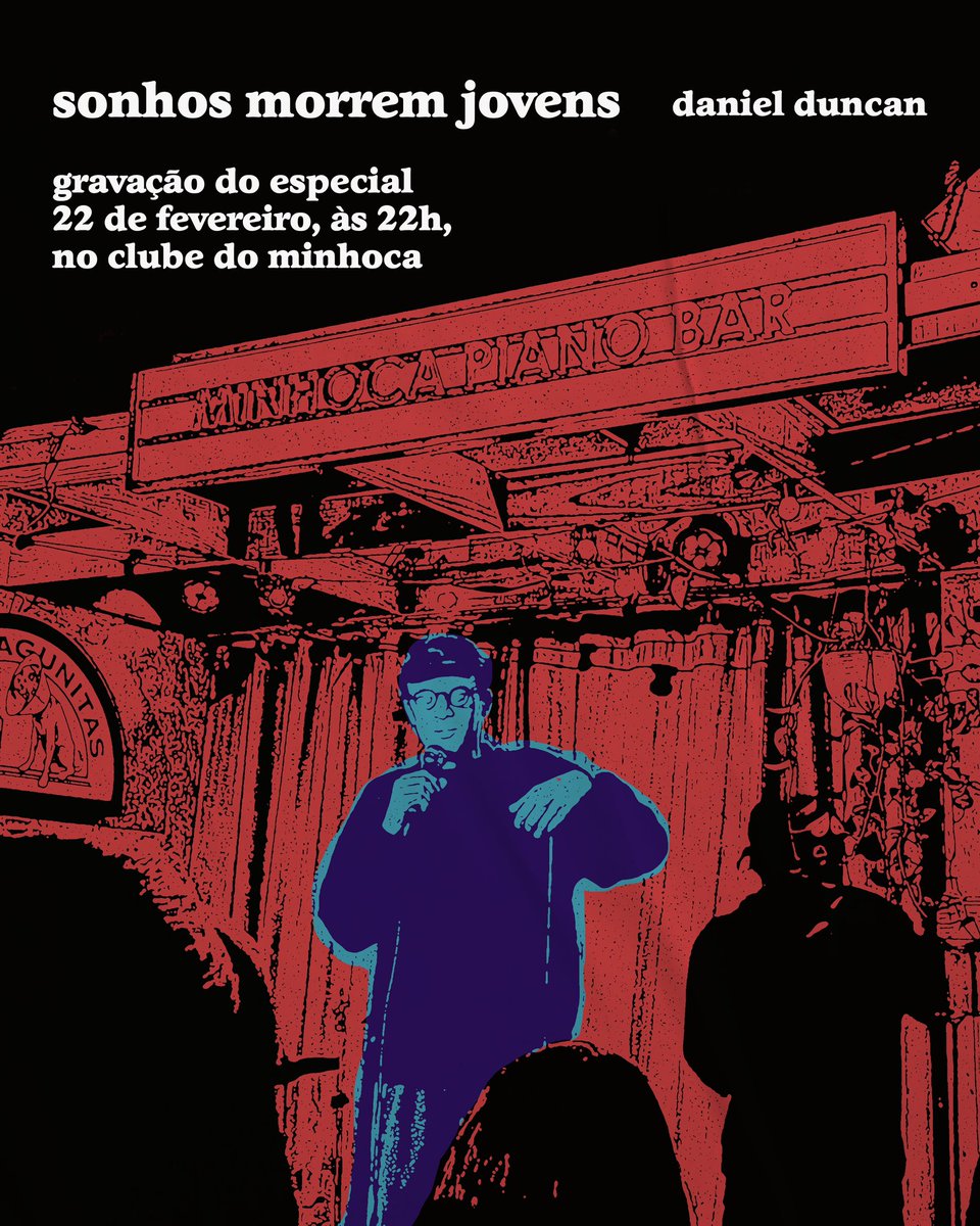 daniduncan's tweet photo. 🚨SÃO PAULO 🚨Dia 22 de Fevereiro, estarei gravando meu próximo especial de stand-up, chamado “Sonhos Morrem Jovens”, às 22h, no Clube do Minhoca. É um daqueles shows de sátira política para aqueles que ainda têm estômago. Se você já foi antes, peço encarecidamente que volte – preciso da presença daqueles que, por algum motivo, acharam isso engraçado. O show passou por várias mudanças ao longo dos dois anos que passei trabalhando nele. Eu garanto que você vai se divertir de novo (e talvez até irritar aquela tia do WhatsApp). Se você ainda não teve a chance de assistir, esta é a última oportunidade. Quem puder ir, estará me ajudando a registrar este trabalho e a fazer um show decente, e eu vou ficar muito grato. Até lá! Ingressos aqui:

🎟️ https://t.co/OPHO5NtnKU