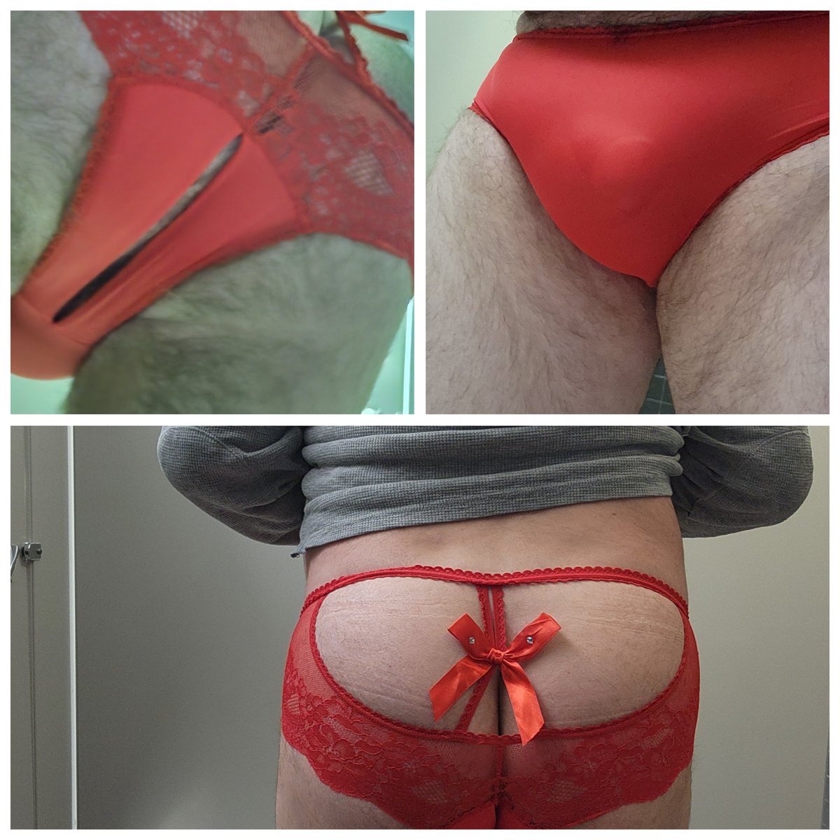 CLPantyBoi's tweet photo. Last new one from my first Amazon order. 

1st crotchless panties, so sexy feeling.

Thinking about ordering another 8 or so. 

#pantyboy #houstonmeetups #htxmeetups #femboy #panties #maninpanties #meninpanties #sissy #sissypanty #pegme #pantiesformen #htown #htxgay #htxbi #htx https://t.co/Pa3SwledRl