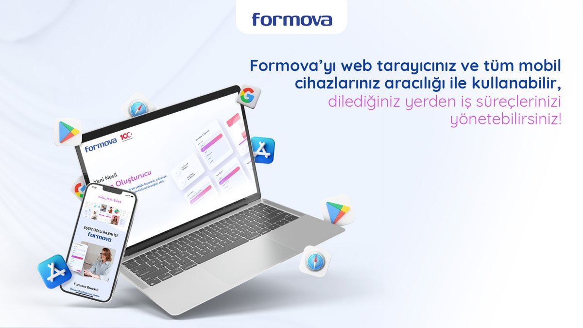 formova_app's tweet photo. Formova tüm mobil cihazlara ve web tarayıcılara uyum sağlar. Böylece sahada, ofiste ve remote çalışan tüm ekip üyeleri dökümanlara daima erişebilir ve güncelleyebilirler.

#Formova #FormOluşturucu #Anket #Satış
#Pazarlama #İnsanKaynakları #Üretim https://t.co/HksMP6lEQW