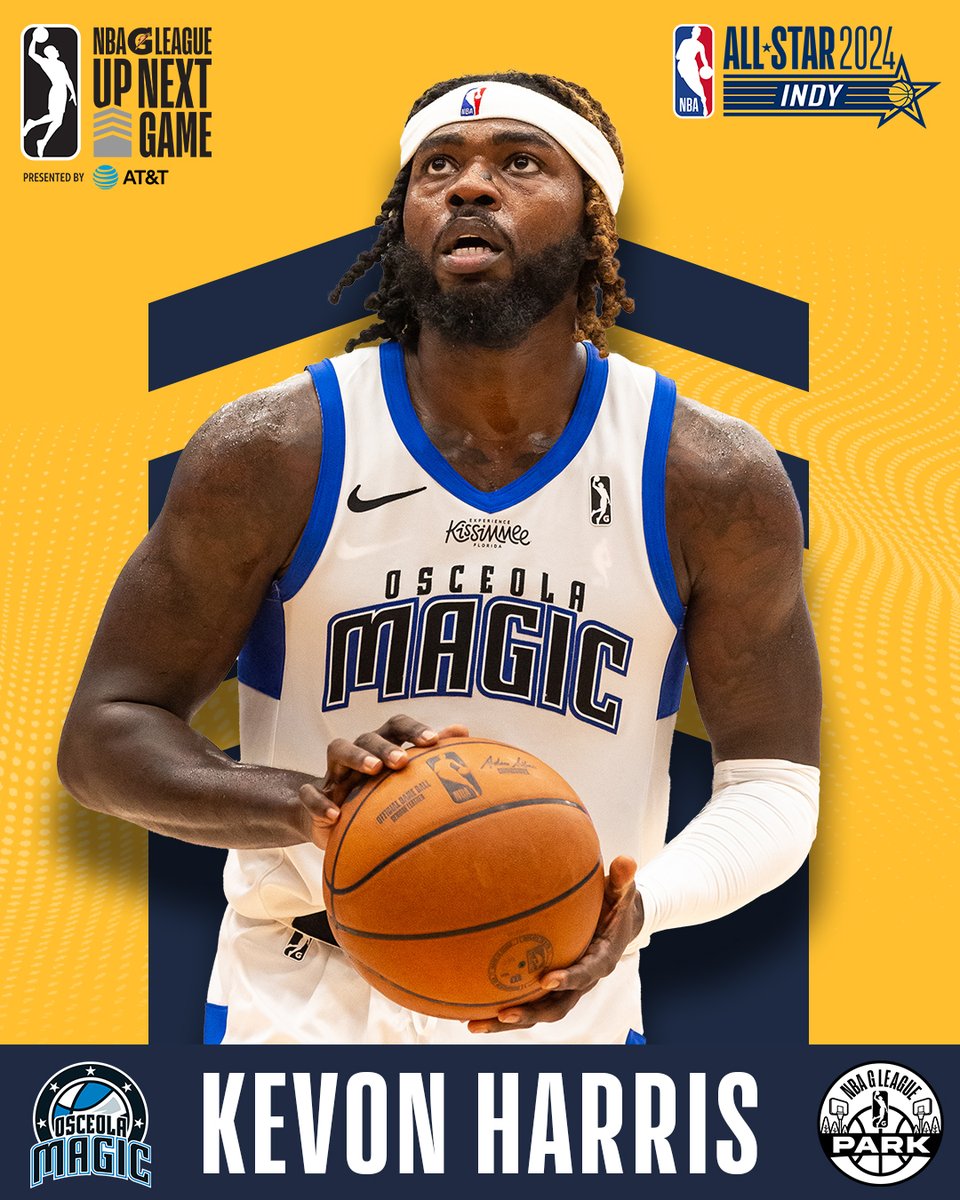 nbagleague's tweet image. Kevon Harris (@_kevonn22) is headed to Indianapolis! The @OsceolaMagic and @OrlandoMagic Two-Way guard was voted in by the fans to play in the #GLeagueUpNextGame presented by @ATT during #NBAAllStar!