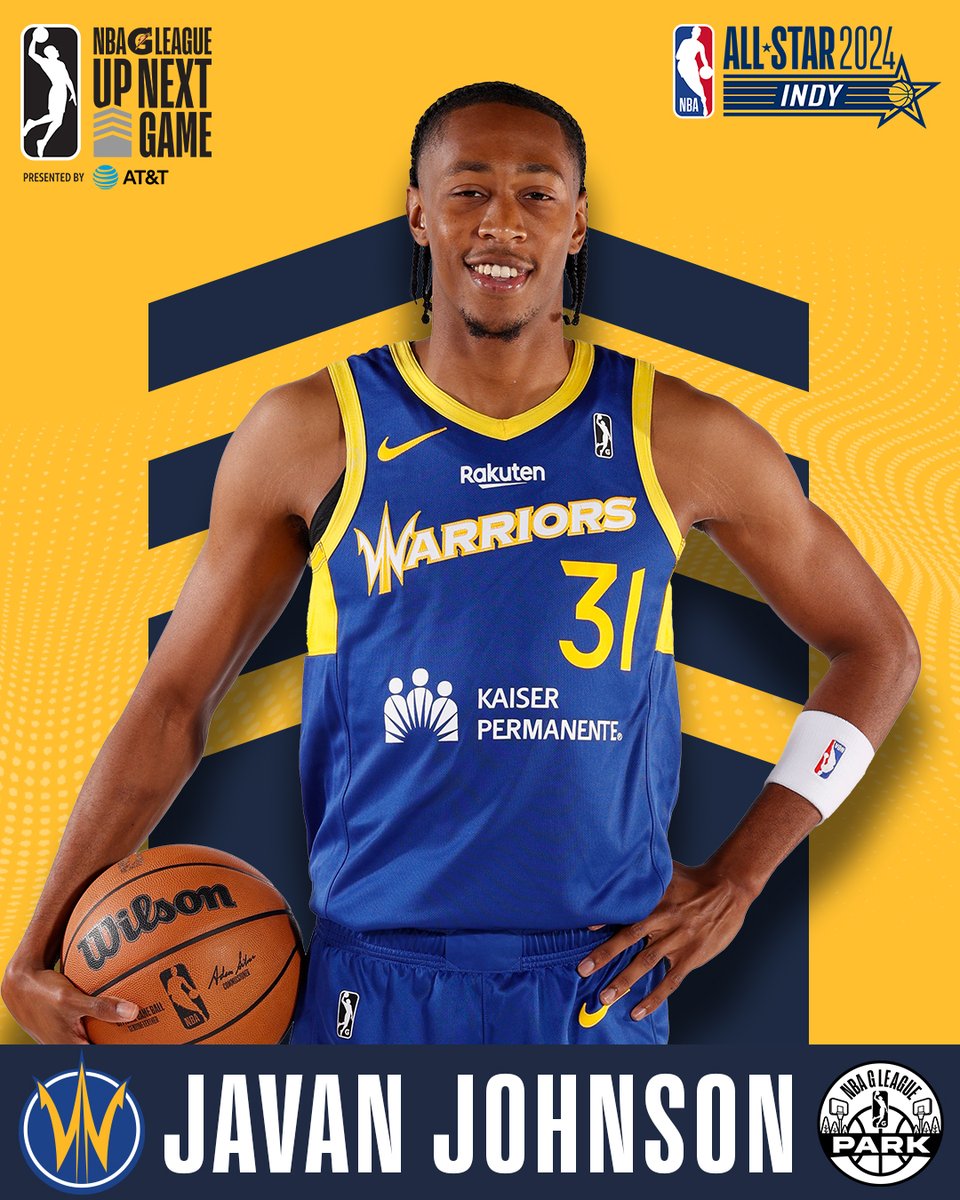 Javan Johnson (@javan_johnson1) is headed to Indianapolis! The @GLeagueWarriors forward was voted in by the fans to play in the #GLeagueUpNextGame presented by @ATT during #NBAAllStar!