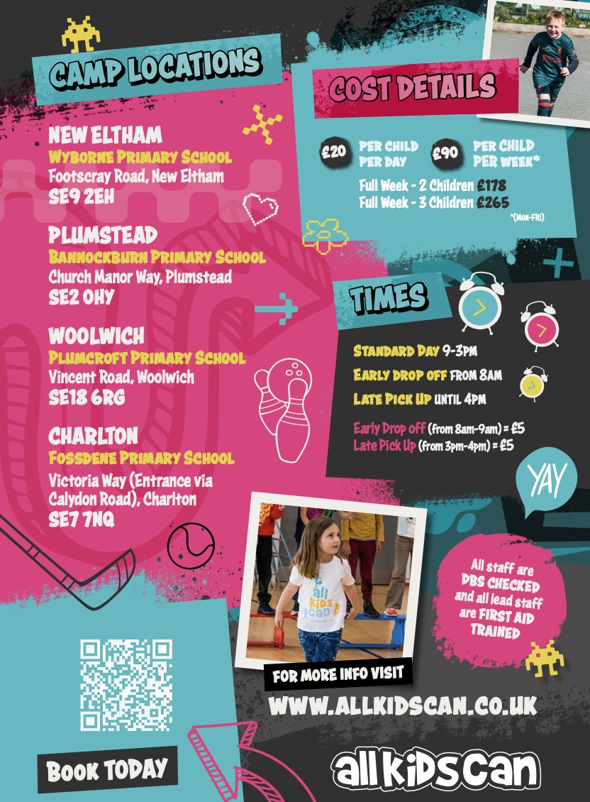 AllKidsCan ActivCamps - The Best Holiday Camp for ALL kids!

To book your child on to one of our ActivCamps today visit:
allkidscan.co.uk/shop/activcamps