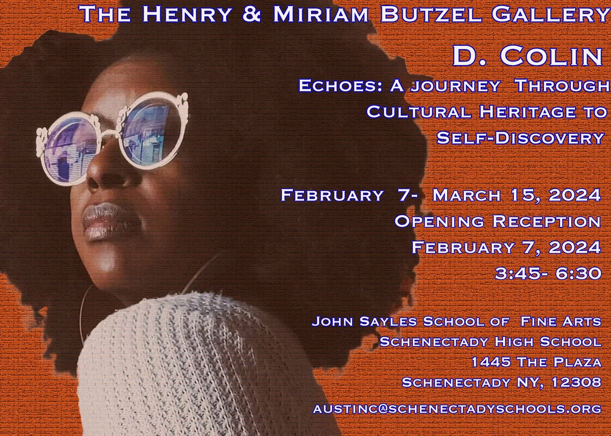 schenectadyvpa's tweet image. The Henry &amp;amp; Miriam Butzel Gallery is excited to announce the fourth art show of the 2023-2024 school year! The show will be up from February 7 to  March 15, 2024, at The Henry &amp;amp; Miriam Butzel Gallery. There will be an opening reception on  February 7 from 3:45- 6:30PM
