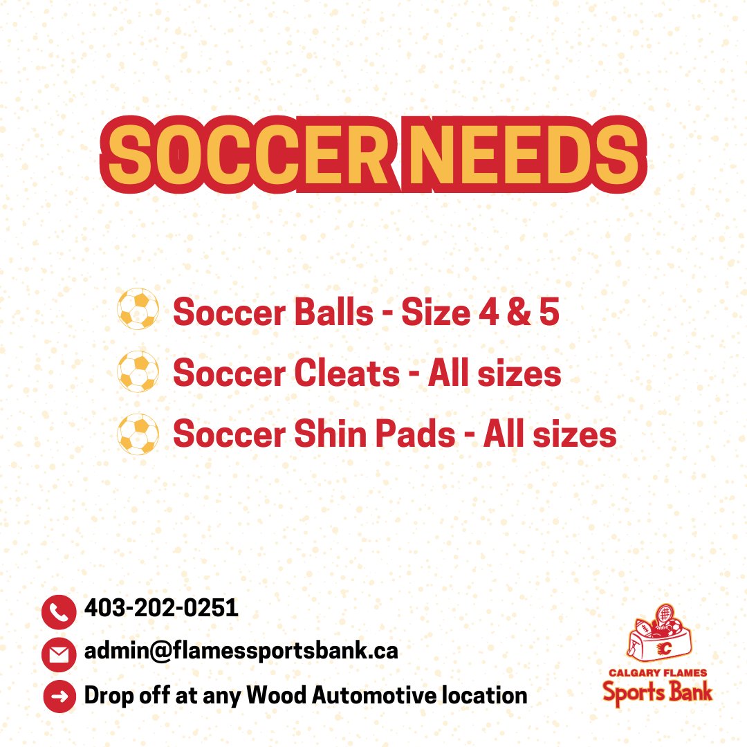 FlamesSportBank's tweet image. We are dangerously low on equipment!

Thankfully, we found skates for ALL four kids in need last week. However, this highlighted our dangerously low stock levels. Please share this post if you are unable to donate equipment. 

#GettingKidsIntoGear #Community #YYC #YYCHelps