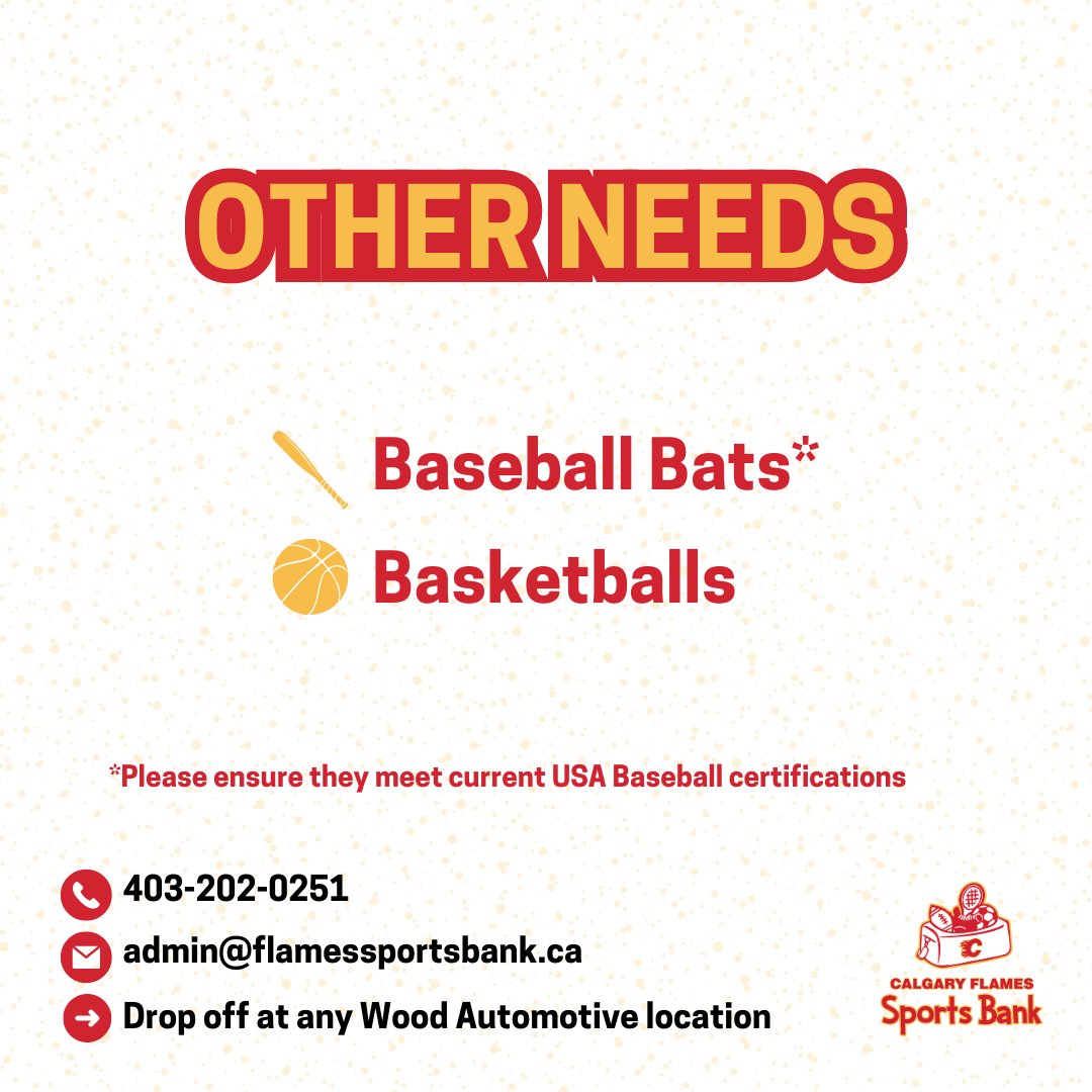 FlamesSportBank's tweet image. We are dangerously low on equipment!

Thankfully, we found skates for ALL four kids in need last week. However, this highlighted our dangerously low stock levels. Please share this post if you are unable to donate equipment. 

#GettingKidsIntoGear #Community #YYC #YYCHelps