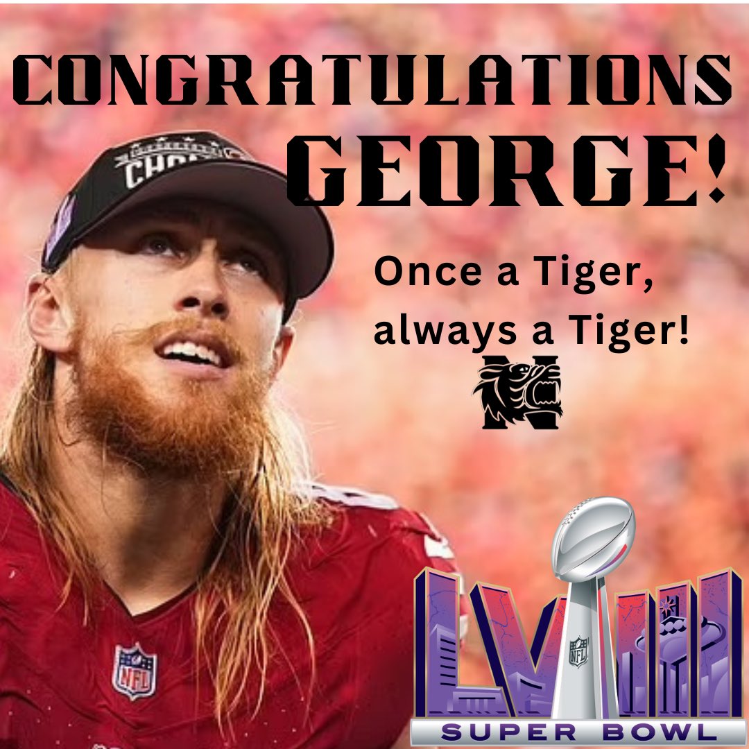 nhstigerfb's tweet photo. We are proud of you @gkittle46 ! Go get that trophy! We are pulling for you! #superbowl #nhstigers #49ers #fighton https://t.co/649vqnqvuG