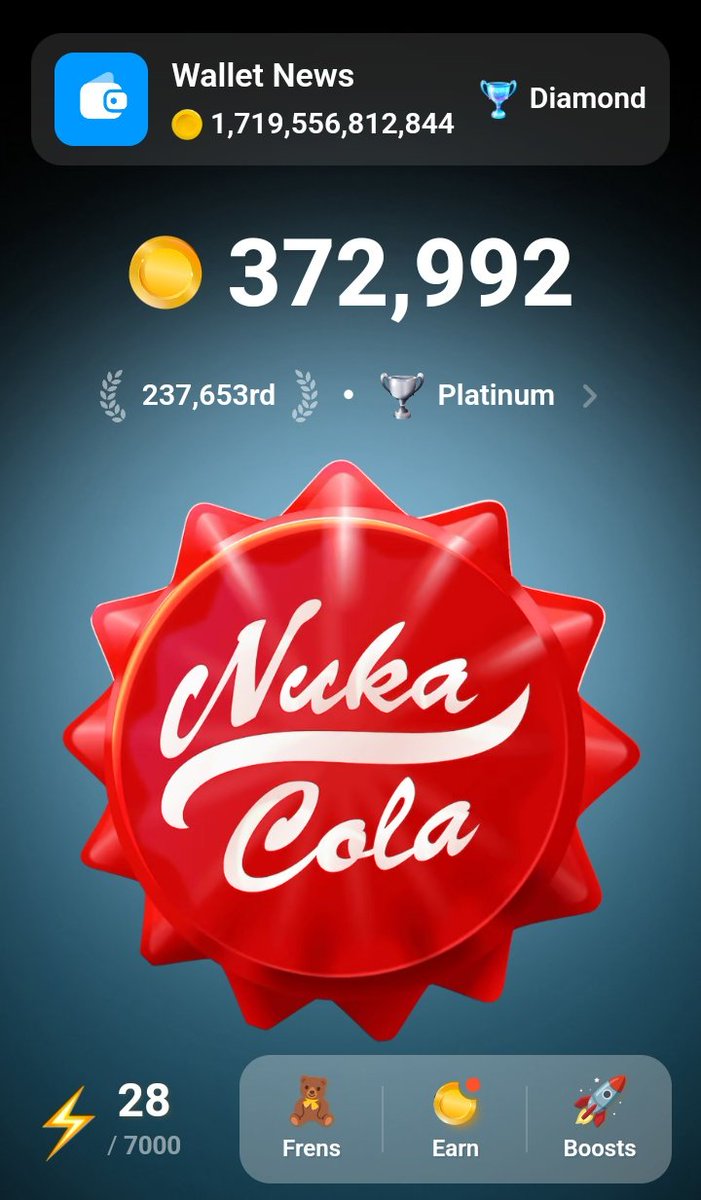 CtyptoIvan's tweet image. Notcoin 🔥
Platinum 🫡
Boots energy 7000 🔝
4 NFT 📈
47 friends 📱👍
Link t.me/notcoin_bot?st…

#miningapps #Mining #notcoin #notcoinmining #miningandroid #miningphone