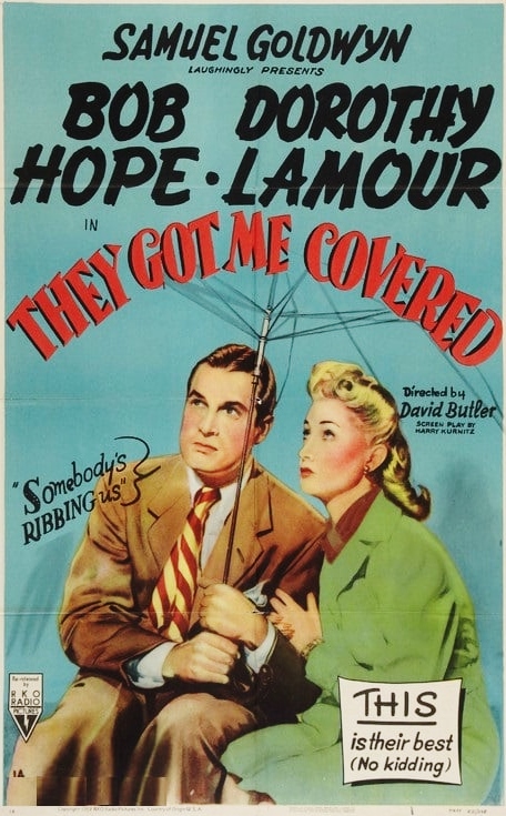 ThatBobMadison's tweet photo. Watched spy comedy They've Got Me Covered with Bob Hope last night. (LONG before Flint or Austin Powers.) Lots of laughs but overall ... not top tier. Interesting spy movie, though.

@SpyHards #BobHope #AustinPower #OurManFlint #spymovies #comedy #classiccomedy https://t.co/bxKwb1YWGV