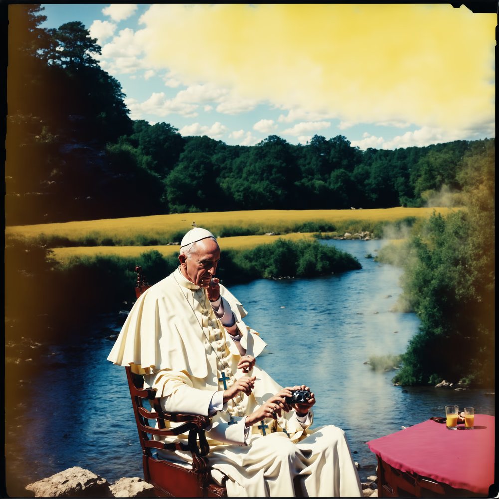 Scored a sick AI art piece as my first of the year. A rad mix of religion and AI. Grabbed it for a decent price. Stoked for more to come. <a href="/wubbushi/">Jonathan Washburn</a>