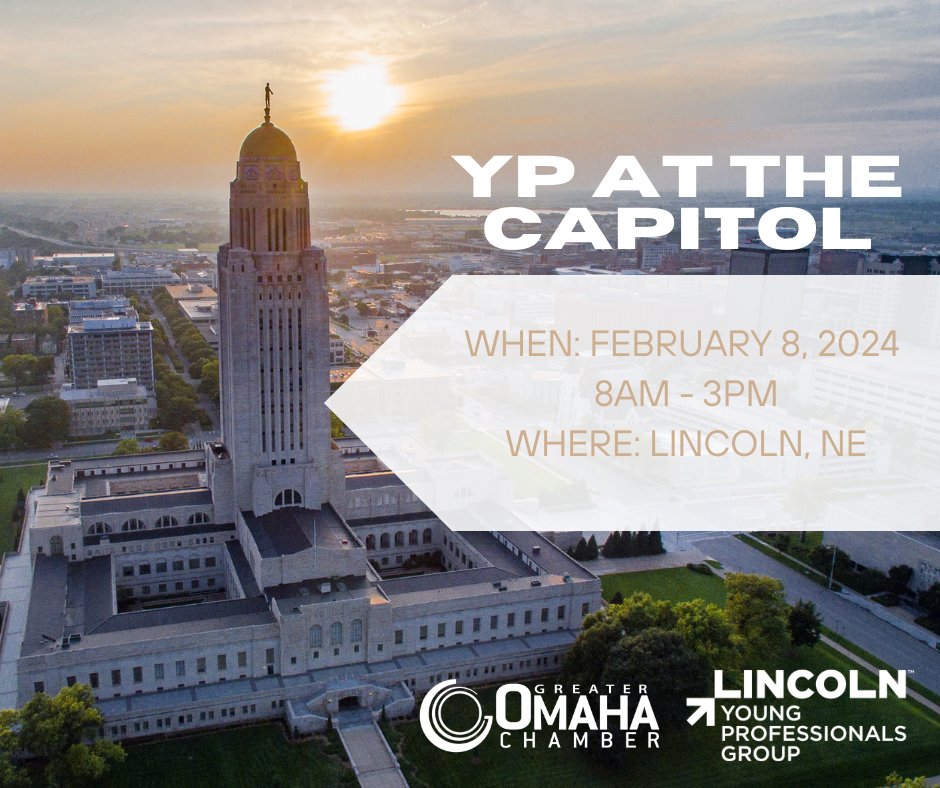 Meet us for the YP Day at The Capitol Feb. 8! Talk with state senators about public policy, meet for educational breakouts and understand the processes on policy issues. We can’t wait to see you there. Sign up today at bit.ly/42qH2Yp