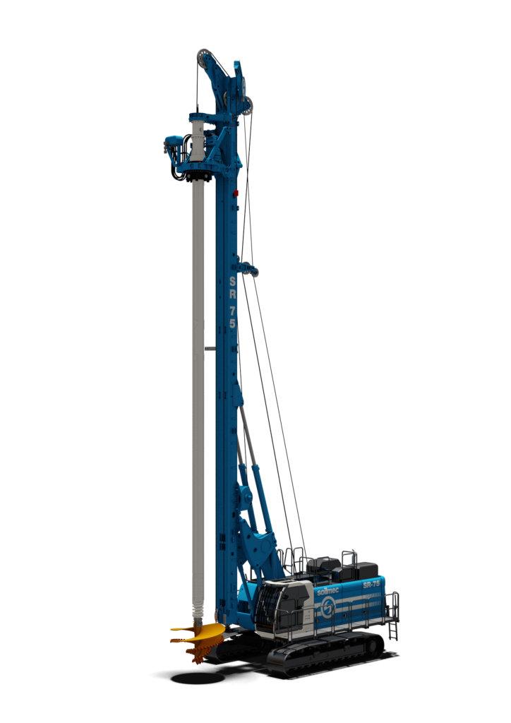 Soilmec rigs are self-mounting, easily transportable and designed to giving the best drilling solutions. The hydraulic drilling rig SR-75 has been specially designed to suit the following applications: