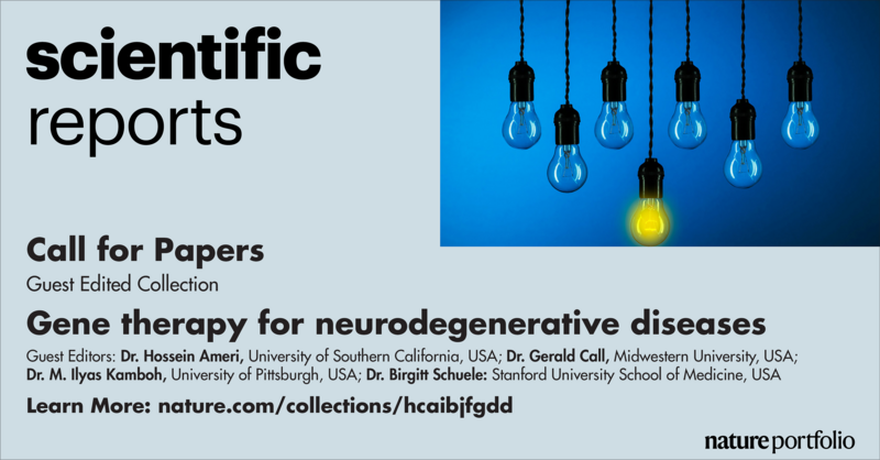 SchueleLab's tweet image. Are you interested in publishing your latest research in the field of gene therapy for neurodegeneration with @SciReports? There is a new collection, we just launched.