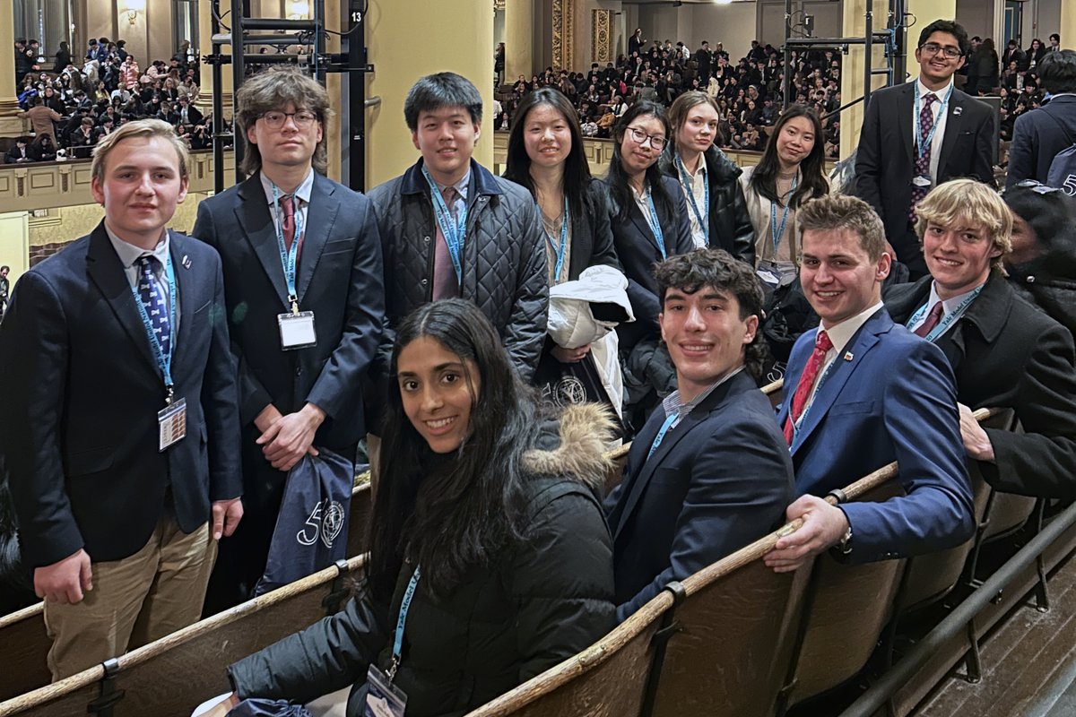 LvilleSchool's tweet photo. Celebrating the Model United Nations team from Lawrenceville as they showcase their skills at the prestigious YaleMUN 50th conference! 🌍 Read all about their incredible journey and accomplishments in this event recap by Suzie Nguyen ‘26: https://t.co/wVvEpPHrAt https://t.co/md4kE3HxCz