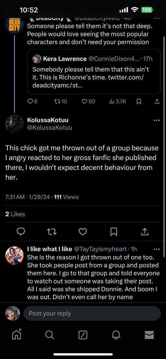 ConnieDixon4Lyf's tweet photo. “This chick” just lets a lot of people know reasons you were kicked out of my group. Like I said…stay mad. 🤷🏽‍♀️ #racists #ableists #misogynists https://t.co/sV2833R8Oc