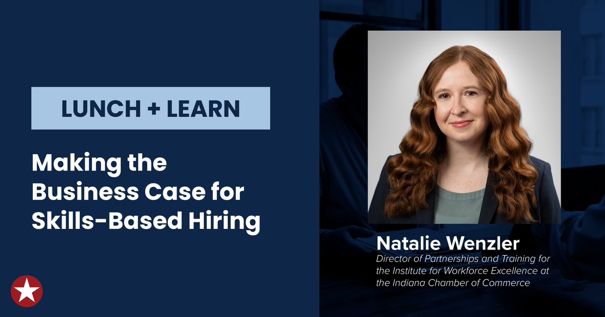 Join us for our upcoming virtual Lunch + Learn, Making the Business Case for Skills-Based Hiring, on Thursday, February 8 at 11:30 AM. Join Natalie Wenzler, from the @IndianaChamber, as she discusses skillful job descriptions. ncv.microsoft.com/N4DXsBjAO0