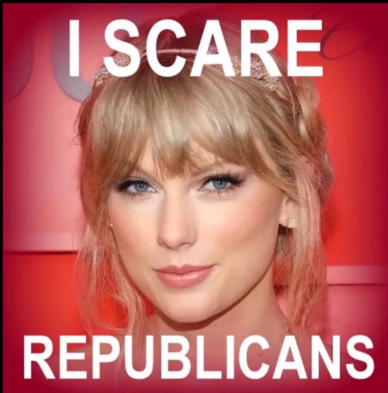 Taylor Swift is a young, strong, intelligent, talented, successful, wealthy, beautiful and powerful woman! She scares the shit out of the Republicans! Go Taylor! #StayStrong ❤️