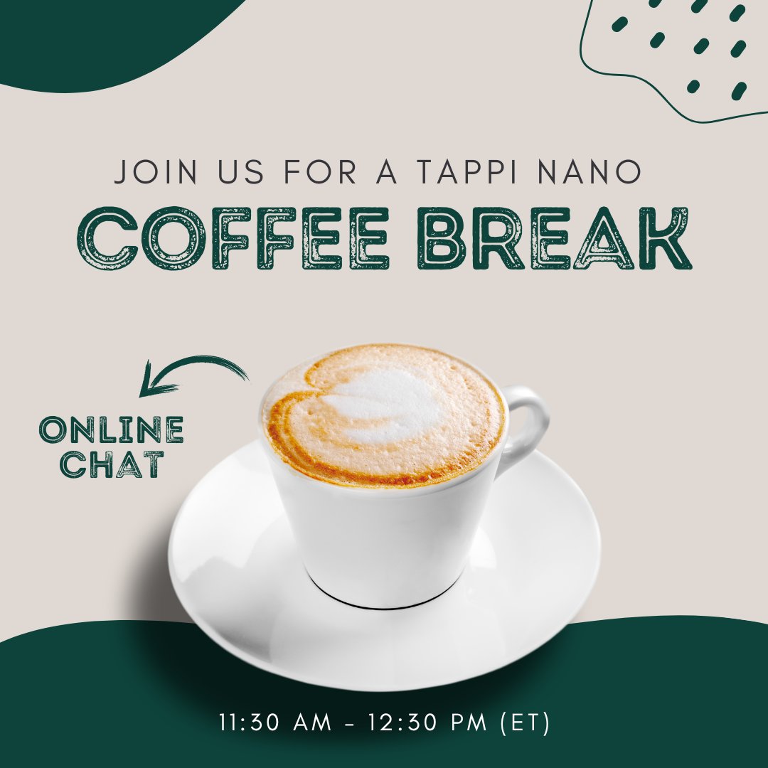 TAPPITWEETS's tweet photo. January Coffee Break Nanotechnology Student Committee
11:30 AM - 12:30 PM (ET)
Wednesday, January 31, 2024

A live interactive session featuring Prof. Mohamed Naceur Belgacem. Hear his industry insights, career experiences and ask questions.
https://t.co/EhdUmZKxLz
#TAPPINano https://t.co/p9FDWLNrqo