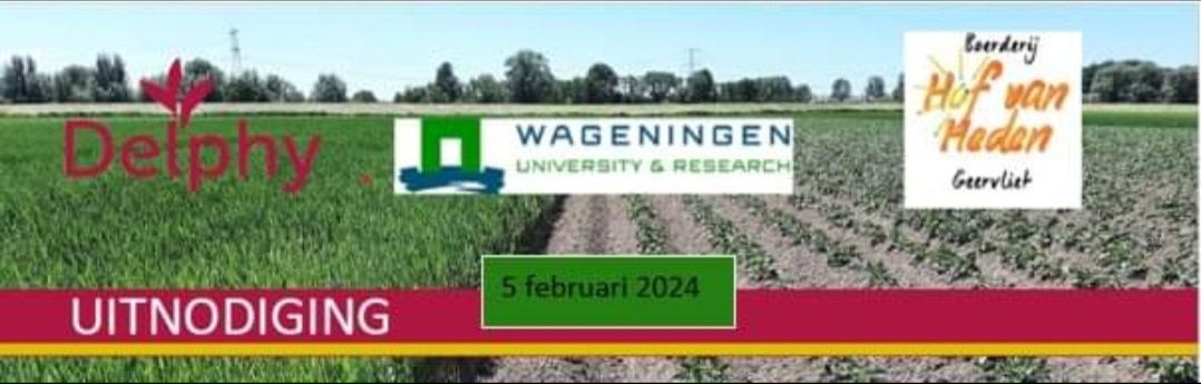Aanmelden: forms.office.com/pages/response…...
Graag nodigen we u uit voor de slotbijeenkomst van het project ‘De hof van Heden, een b(l)oeiend akkerbouwbedrijf’.
De belangrijkste resultaten willen we graag met u delen op:
Maandag 5 februari 2024 om 13.30 – 16.00 uur
@delphybv