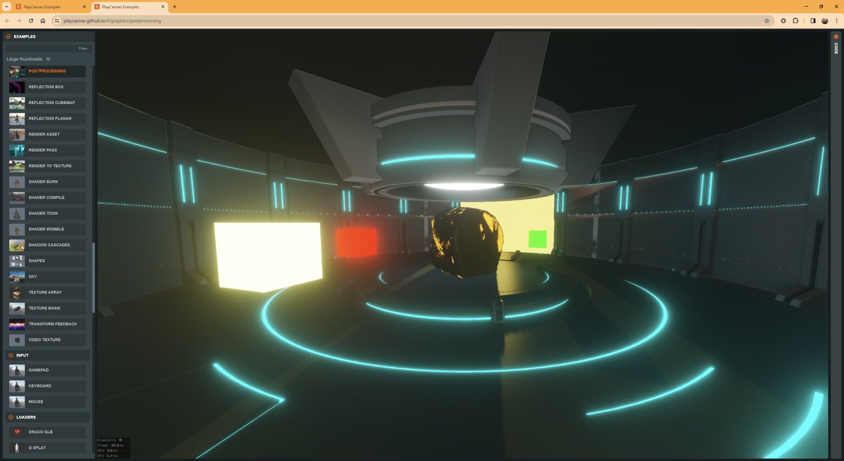 playcanvas's tweet image. Engine v1.68.0 MEGA-release is out! 📢

🔄Gizmo System
🥽#WebXR Depth Sensing and Mesh Detection
🧊Enhanced #WebGPU Support
🎨Gaussian Splatting in Engine Core
🏁Dithered Transparency
➕...and lots more

github.com/playcanvas/eng…