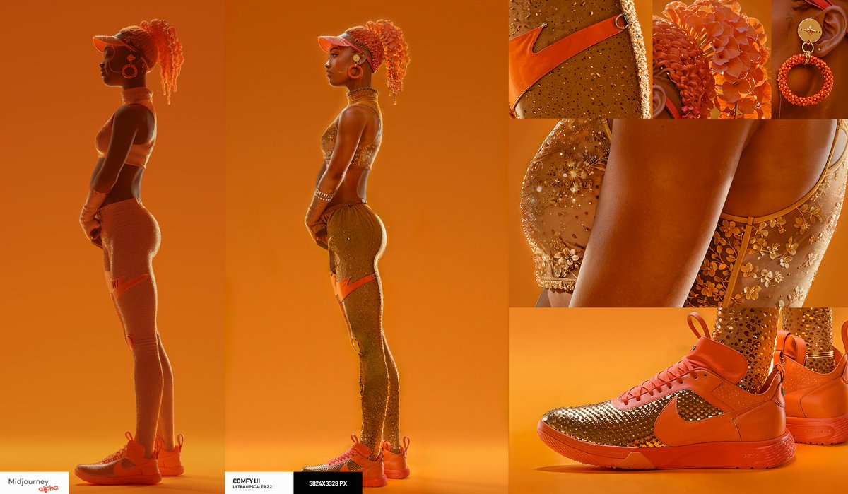 serval75's tweet image. #ultraupscale #Nike  #stablediffusin vs #magnificai