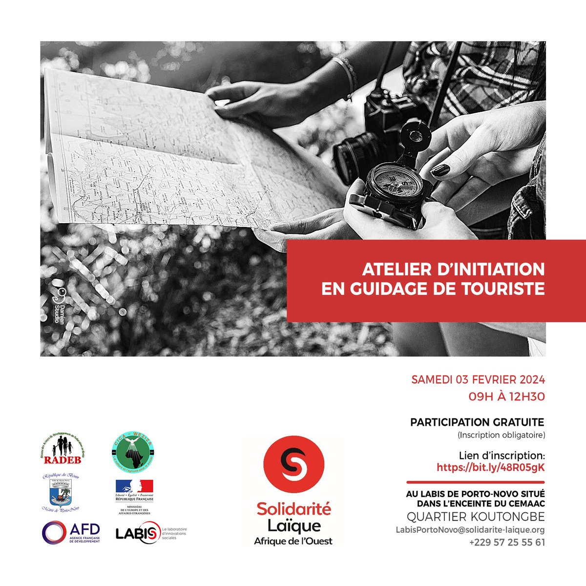 LABIS Porto Novo (@labisportonovo) on Twitter photo 🌍 Devenez un Guide Touristique avec LABIS Porto-Novo et CICA - Wéziza ! 📆 Le 03 Février 2024. Apprenez et explorez le monde ! Places limitées, inscrivez-vous maintenant ! 🤝 #Tourisme #Formation #LABIS 🌟 bit.ly/48R05gK <a href="/LaiqueOuest/">Solidarité Laïque Afrique de l'Ouest</a> 🌍 Devenez un Guide Touristique avec LABIS Porto-Novo et CICA - Wéziza ! 📆 Le 03 Février 2024. Apprenez et explorez le monde ! Places limitées, inscrivez-vous maintenant ! 🤝 #Tourisme #Formation #LABIS 🌟 bit.ly/48R05gK <a href="/LaiqueOuest/">Solidarité Laïque Afrique de l'Ouest</a>
