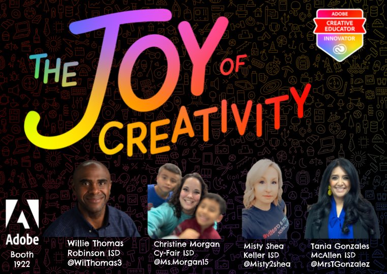 Misty Shea🎨🖌#AdobeEduCreative (@misty2shea) on Twitter photo <a href="/AdobeExpress/">Adobe Express</a> Level 1 Certification at #TCEA 🤩 Join 4 Super Star #AdobeEduCreative Innovators ➡️ Saturday, Feb. 3️⃣ 1:30-3:00pm Room 6B ⬅️ Captivate & Engage students with Creativity using Graphics, Videos, & AI 🎨 Plus get Level 1 Certified! 🏆 #booth1922 <a href="/AdobeExpress/">Adobe Express</a> Level 1 Certification at #TCEA 🤩 Join 4 Super Star #AdobeEduCreative Innovators ➡️ Saturday, Feb. 3️⃣ 1:30-3:00pm Room 6B ⬅️ Captivate & Engage students with Creativity using Graphics, Videos, & AI 🎨 Plus get Level 1 Certified! 🏆 #booth1922