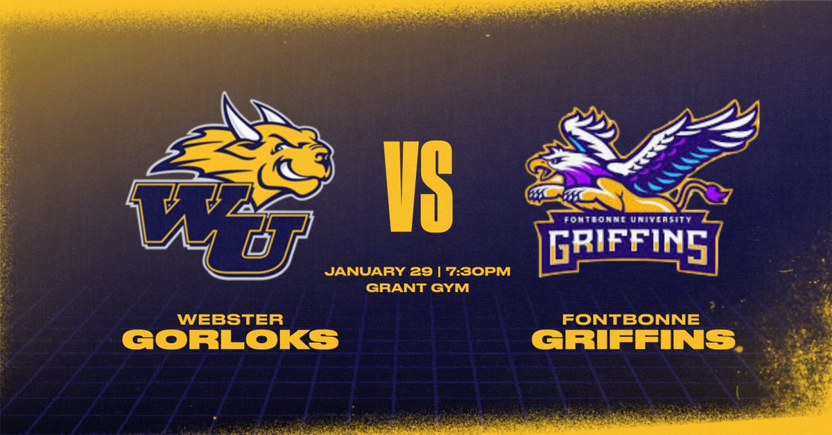 GAMEDAY! The <a href="/WebsterHoops/">Webster Basketball</a> JV team will host the <a href="/FBUGriffins/">Fontbonne Athletics</a> tonight at 7:30 p.m. in Grant Gymnasium!

🏟️Grant Gym
⏰7:30 pm
📺tinyurl.com/23vd33mn

#LokNation
