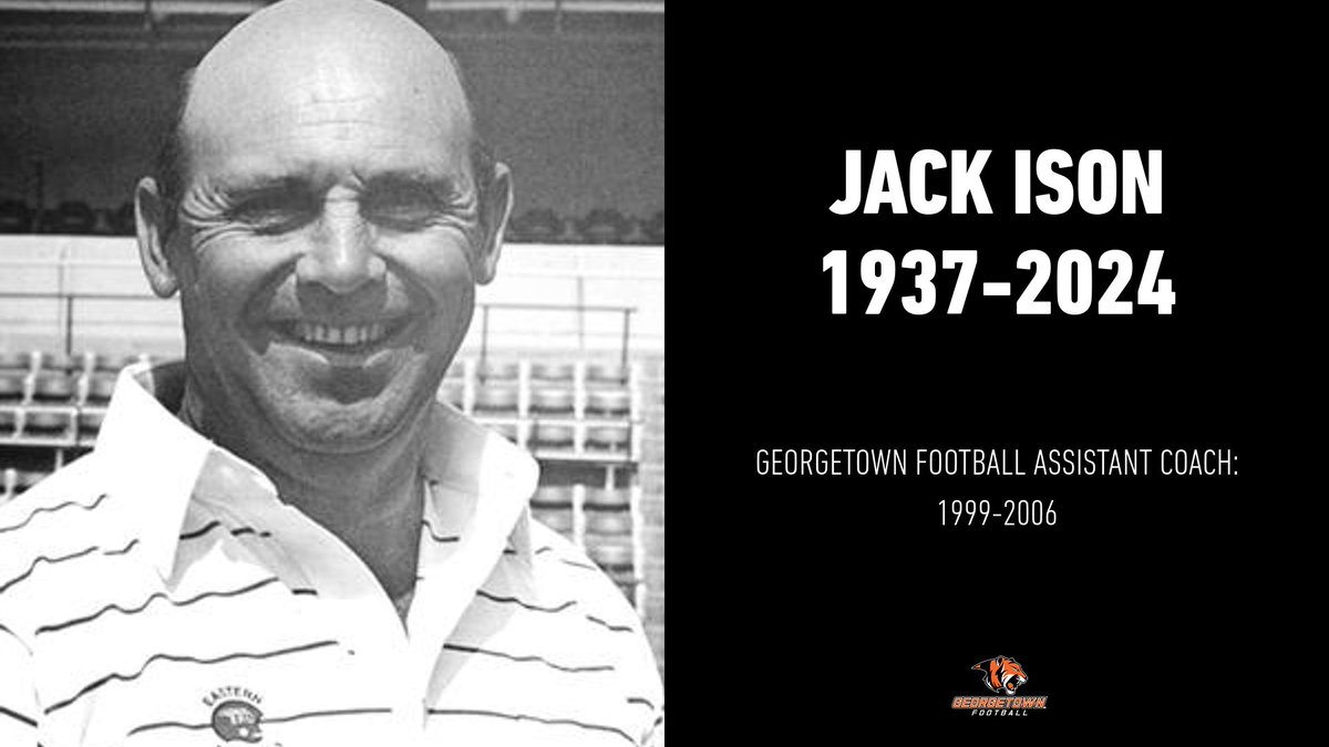 Former Georgetown Football Assistant Coach, Jack Ison, passed away at age 86 on Saturday.
Full Story: georgetowncollegeathletics.com/sports/fball/2…