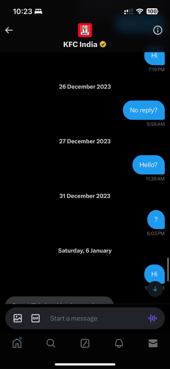 dikssshha's tweet photo. Disheartened by the lack of resolution from @KFC_India regarding the incident at DLF Noida. Over a month has passed, was promised patience, but no response now. @PIBConsumerFood , seeking guidance on how to proceed. #KFC #CustomerService #NoResponse https://t.co/hNfrLGwrtp