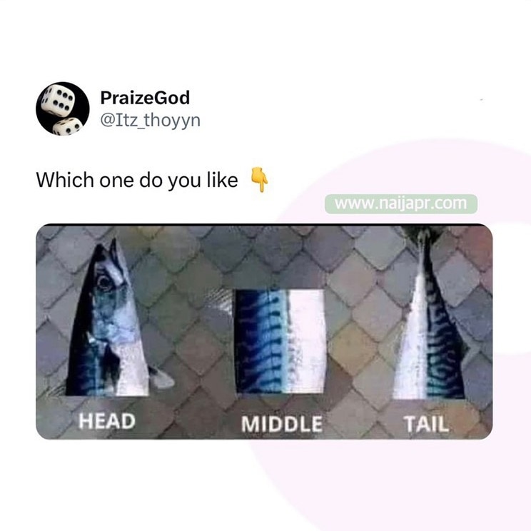 thecaloriequeen's tweet photo. Which do you prefer? 

I will always be the head ooo
But let’s not lie, the tail has more flesh 😩😩

What about you?

Are you a meat lover but don't know how you can incorporate it with your weightloss journey?

DM or comment "weightloss" to get started
.
. https://t.co/piijHUHIjb