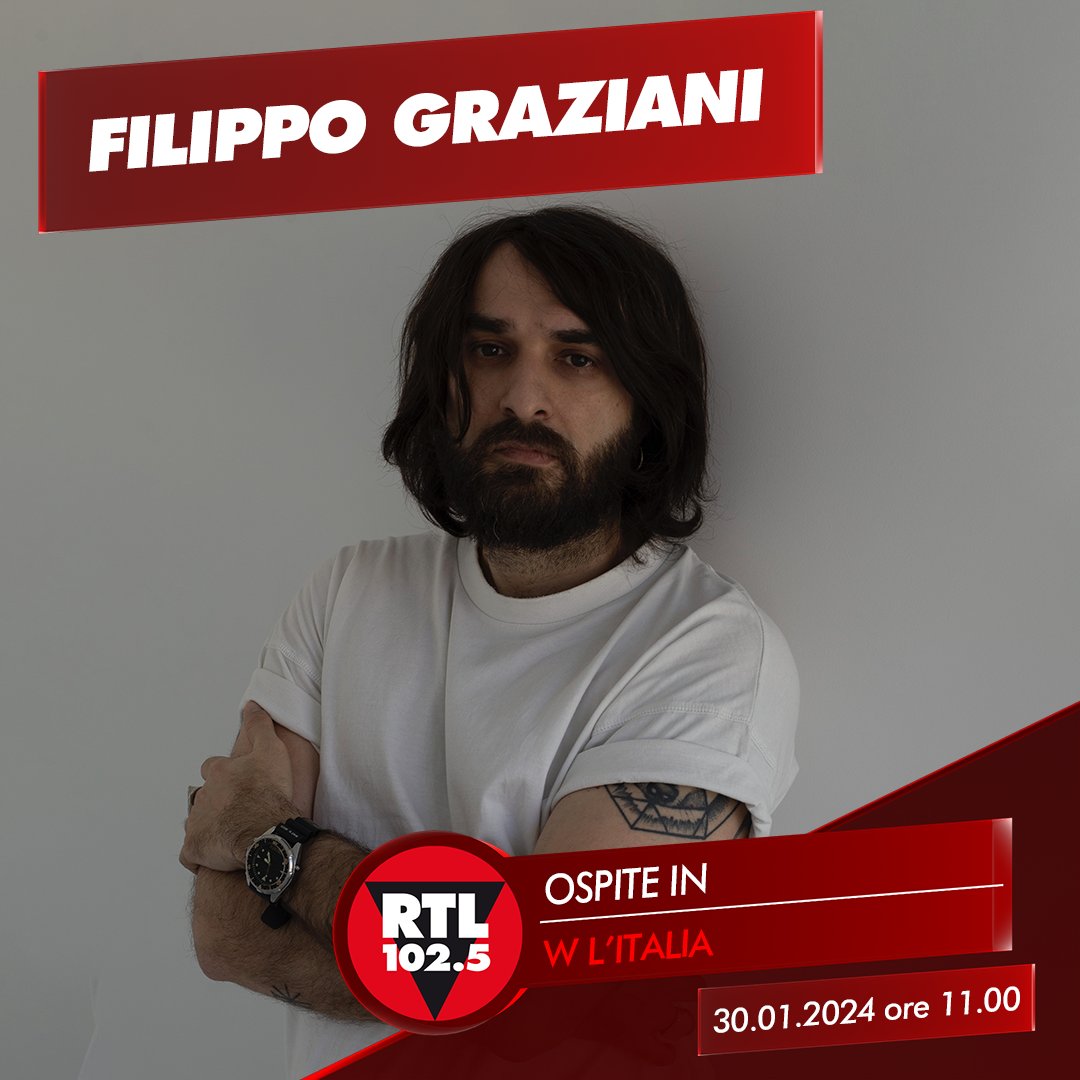 rtl1025's tweet image. 📅 Domani, martedì 30 gennaio
⏰ Alle 11.00
🎙️ #FilippoGraziani sarà ospite in #WlItalia

Segui la diretta 📲 pulse.ly/tsrwdxbghe

#FilippoGrazianiRTL1205