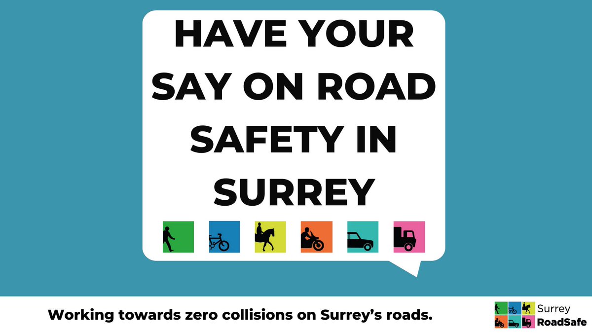 📣 Residents are being asked to give us their views about a new road safety plan for #Surrey which aims to eliminate road collisions resulting in death or serious injury by 2050. ℹ️ Have your say on the proposals here: orlo.uk/MFdQY #SurreyRS #SaferSurreyRoads