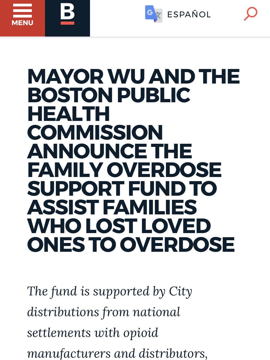 I’m grateful to @MayorWu & @HealthyBoston for creating a fund for the loved ones of fatal OD’s. Elsa Gomes Bondlow & I wrote an op-ed last spring calling for public & private entities to prioritize this, as it’s something we’ve helped many families with. More cities & states now!