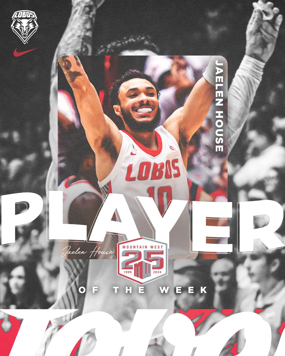 UNMLoboMBB's tweet photo. Our House is the @MountainWest Player of the Week! #GoLobos https://t.co/KBxBPuoWgY