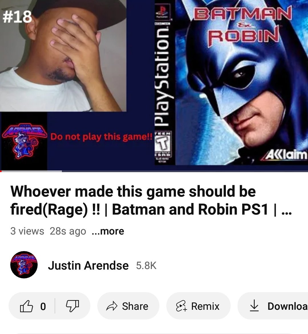 JYt1994's tweet photo. The videos keep coming ,this time with arguably the worst PS1 game ever made!! https://t.co/ih47cod0j0 https://t.co/GrsshHcMpM