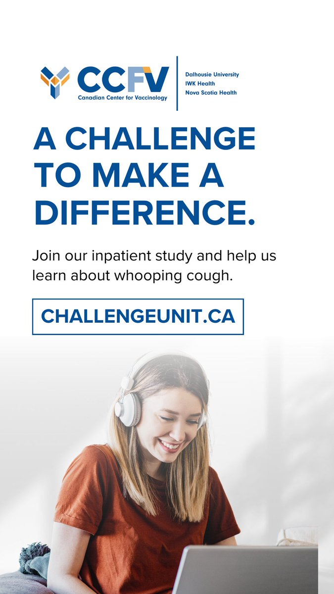 📣 @VACCres is looking for individuals who are 18 to 24 years of age to participate in Canada's first pertussis challenge study! Visit challengeunit.ca for more information. Please share widely
<a href="/KTCanada/">KT Canada</a> <a href="/kt_program/">Knowledge Translation Program</a> <a href="/MSVU_Halifax/">Mount Saint Vincent University</a> <a href="/DalHPJ/">Healthy Populations Journal</a> <a href="/smuhalifax/">Saint Mary’s University</a> <a href="/ConversationCA/">The Conversation Canada</a>