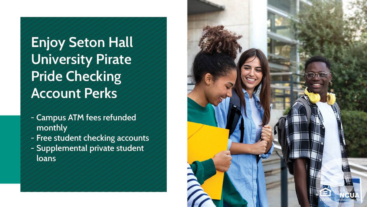 GardenSavings's tweet image. Check   out our #SetonHall University Pirate Pride #CheckingAccount! University   students, faculty, alumni, and staff get access to special perks!
Plus, we are less than two miles from campus! Join today.

GardenSavings.Org/PiratePride