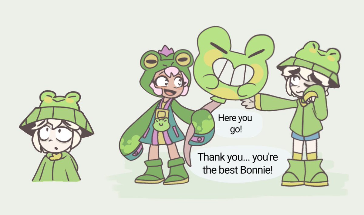 HRR_ArTs's tweet photo. Frogs 🐸‼️ 

Gus-( @vivid_soldier ) 
Bonnie-( @MGonzaleonel )

#brawlstarsart #brawlstarsgus #gusbrawlstars #brawlstarsbonnie #bonniebrawlstars #gunniebrawlstars #brawlstarsgunnie #gunnie https://t.co/Mi7LJDaSlE