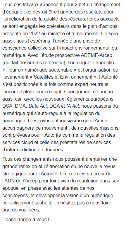 Arcep (@arcep) on Twitter photo 💬« 2024 annonce un changement d’époque pour le numérique » <a href="/lauredlr/">Laure de La Raudière</a> signe la tribune du Post dans laquelle elle revient sur l'annonce de la nouvelle revue stratégique, un exercice au cœur de l’ADN de l’<a href="/Arcep/">Arcep</a> pour faire vivre la régulation ds son époque arcep.fr/newsletters/le… 💬« 2024 annonce un changement d’époque pour le numérique » <a href="/lauredlr/">Laure de La Raudière</a> signe la tribune du Post dans laquelle elle revient sur l'annonce de la nouvelle revue stratégique, un exercice au cœur de l’ADN de l’<a href="/Arcep/">Arcep</a> pour faire vivre la régulation ds son époque arcep.fr/newsletters/le…