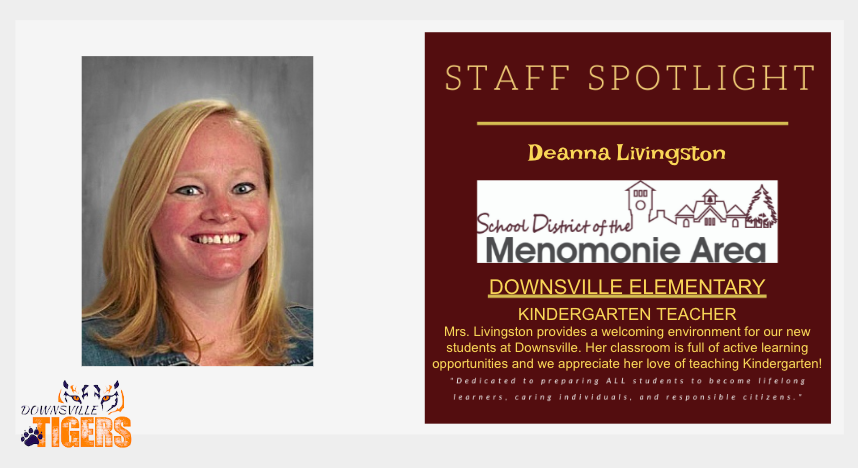 downsvilleES's tweet photo. Staff Spotlight- Deanna Livingston! Thank you for providing a solid foundation of learning for our students at Downsville! @SDMAOnline https://t.co/x5zBu8ifA4