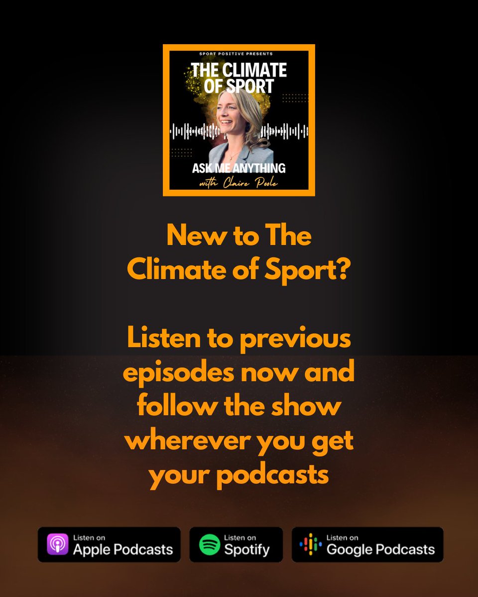 Sport Positive (@sportpossummit) on Twitter photo 🗣️ INTRODUCING: The Climate of Sport Podcast: Ask Me Anything series
🧡 Send your questions on anything sport and sustainability related now and <a href="/claireypoole/">Claire Poole</a> and her global network will answer them every week
🔗 sportpositive.org/podcast
#sportpositive #TheClimateofSportAMA 🗣️ INTRODUCING: The Climate of Sport Podcast: Ask Me Anything series
🧡 Send your questions on anything sport and sustainability related now and <a href="/claireypoole/">Claire Poole</a> and her global network will answer them every week
🔗 sportpositive.org/podcast
#sportpositive #TheClimateofSportAMA