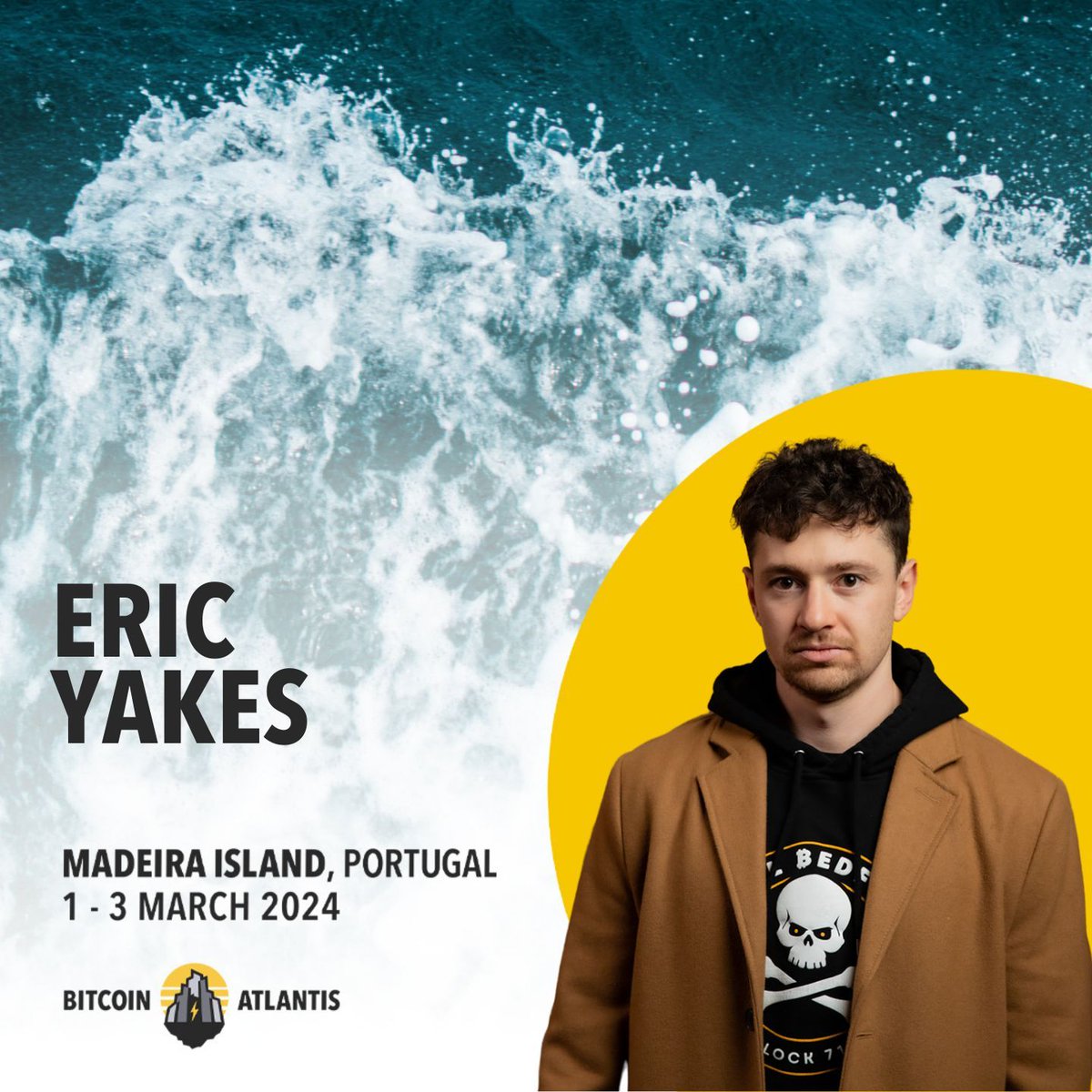 FREEMadeiraOrg's tweet photo. Welcome Eric Yakes @ericyakes, author of The 7th Property and founder of Epoch venture capital fund. Thrilled for your perspectives on Bitcoin's future! โก๐ #EricYakes #BitcoinAtlantis https://t.co/9hQEjpkI9u