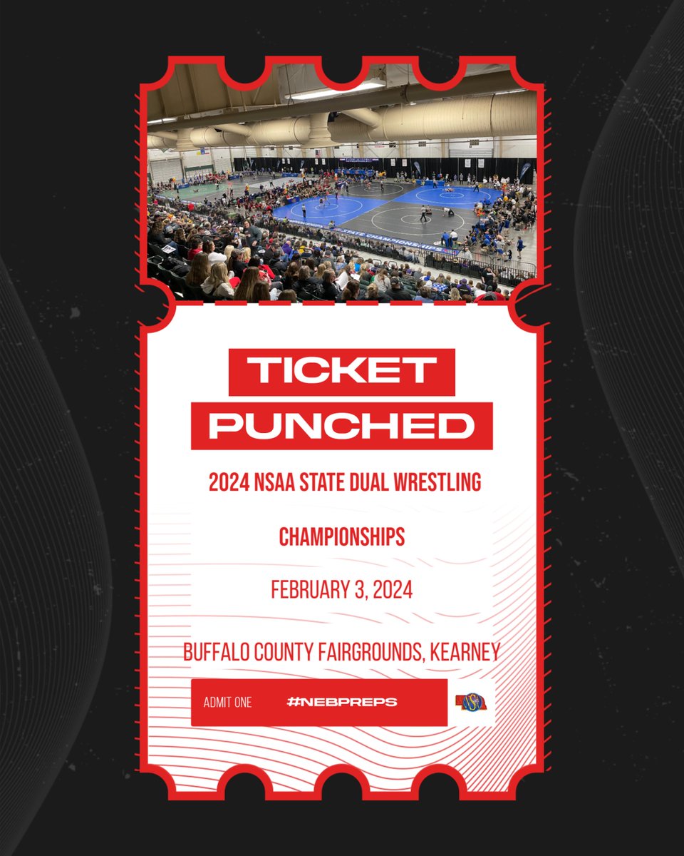 nsaahome's tweet photo. The 32 NSAA State Dual Wrestling tickets have been punched!

Class A Bracket - https://t.co/tZvXP4J5iT

Class B Bracket  - https://t.co/xg3uNMwdYB

Class C Bracket - https://t.co/zwOO5IoaN5

Class D Bracket - https://t.co/LWls7MYkuK

Tickets - https://t.co/CcaPY7RX2e

#nebpreps https://t.co/AgMQPV4l4c